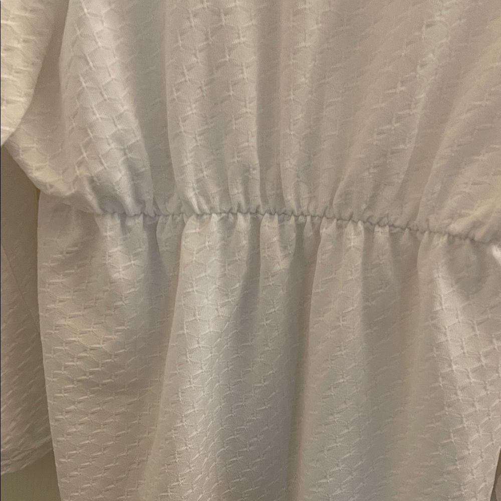 Jordan Taylor Elegant White Textured Blouse - Picture 8 of 11